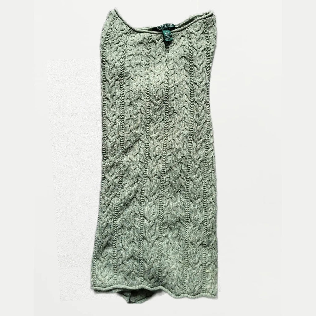 Pull torsadé vert Ralph Lauren, taille S. Fripes Sélect