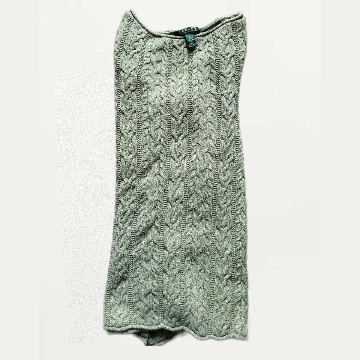 Pull torsadé vert Ralph Lauren, taille S. Fripes Sélect