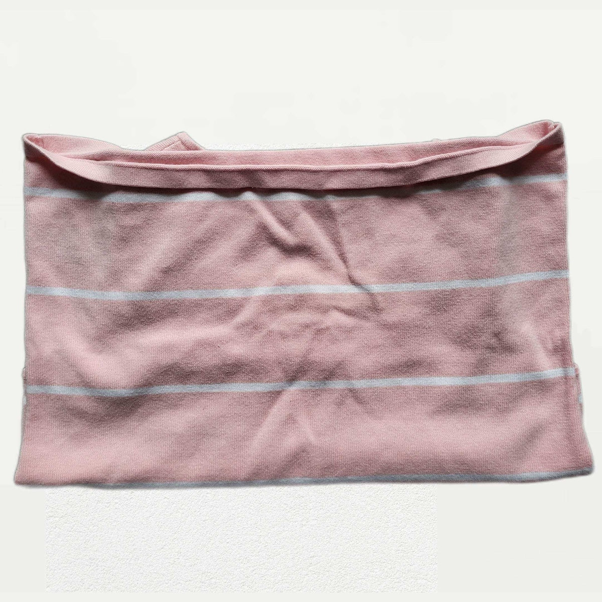 Pull rayé rose, marque non visible, taille non indiquée, Fripes Sélect