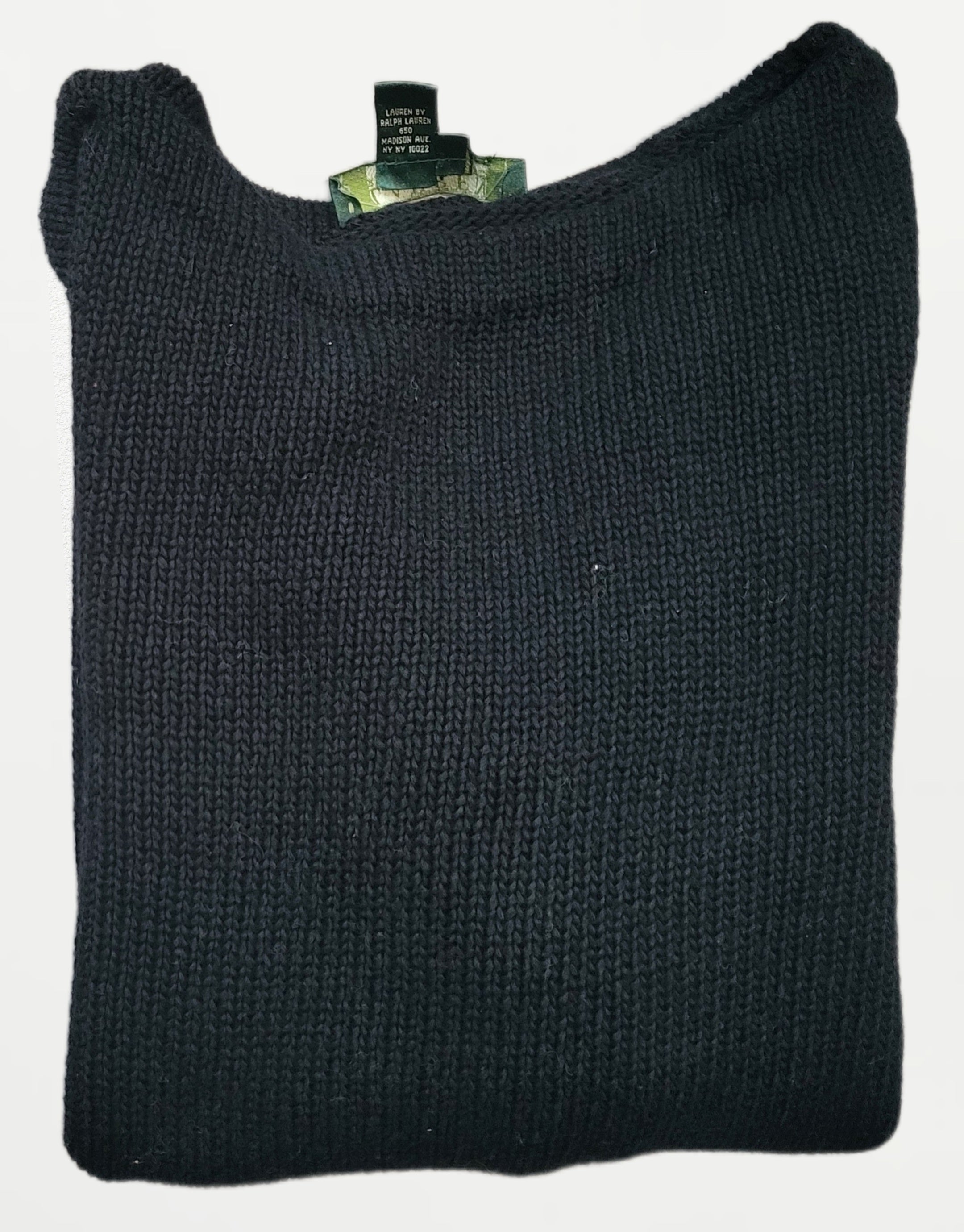 Pull femme Ralph Lauren – Noir – Taille M - Manches 3/4 - Vintage