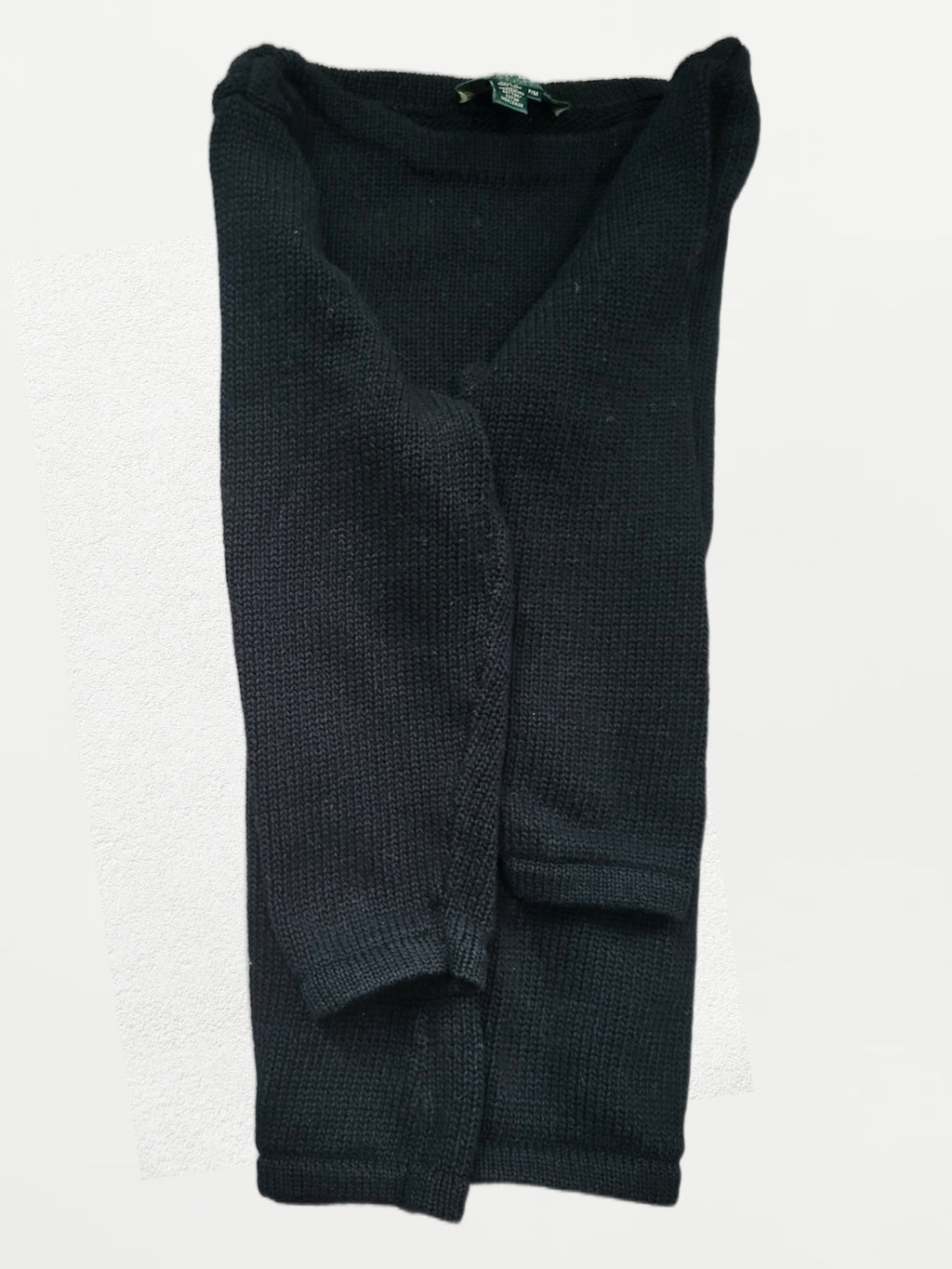 Pull femme Ralph Lauren – Noir – Taille M - Manches 3/4 - Vintage