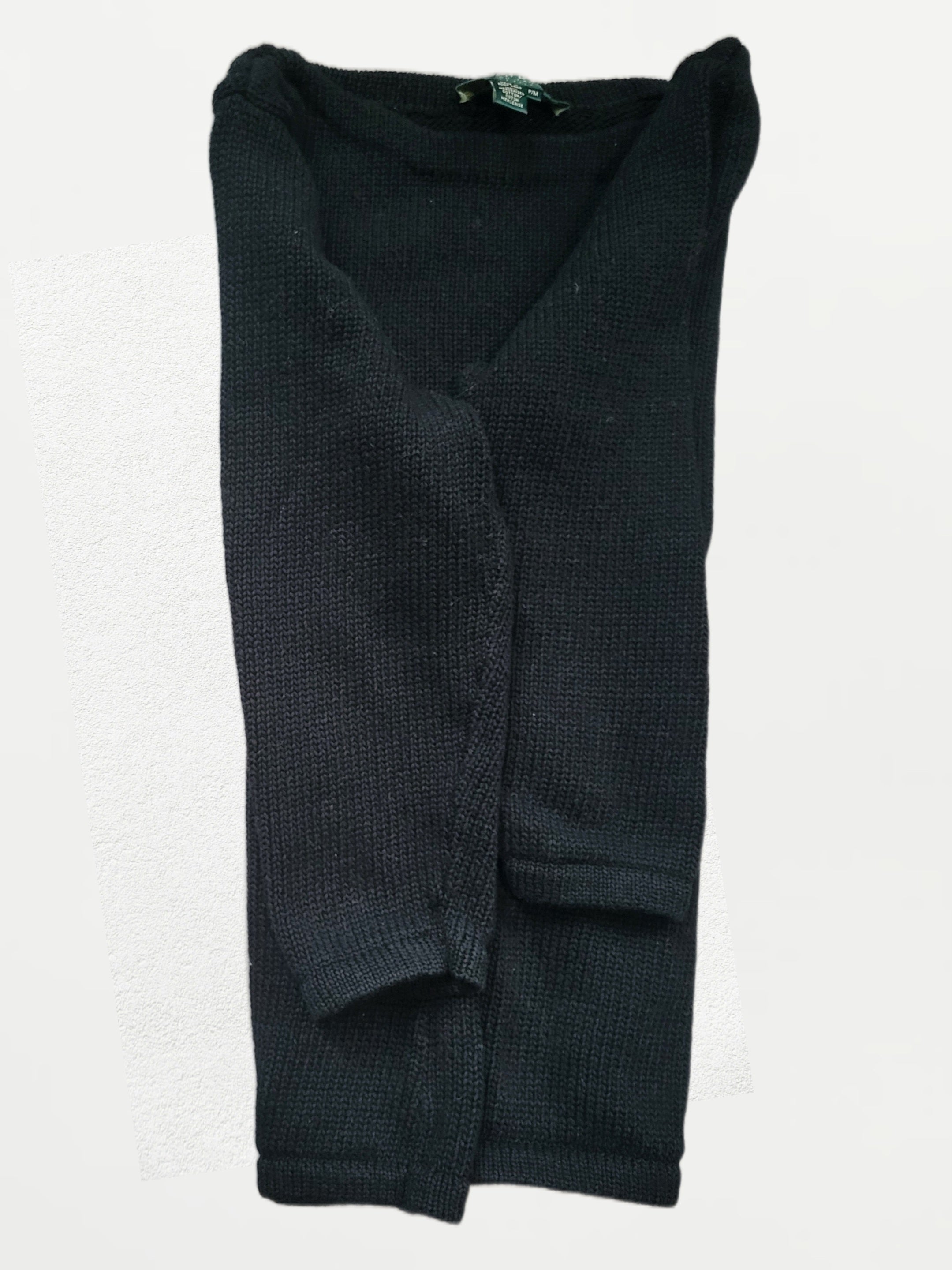 Pull femme Ralph Lauren – Noir – Taille M - Manches 3/4 - Vintage