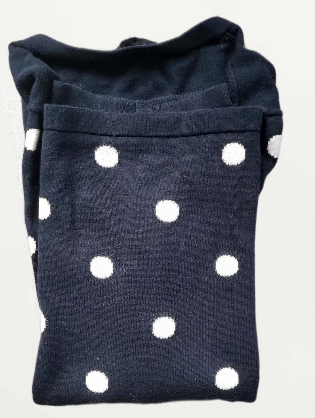 Pull femme Tommy Hilfiger – Bleu marine à pois blancs - Taille S - Vintage