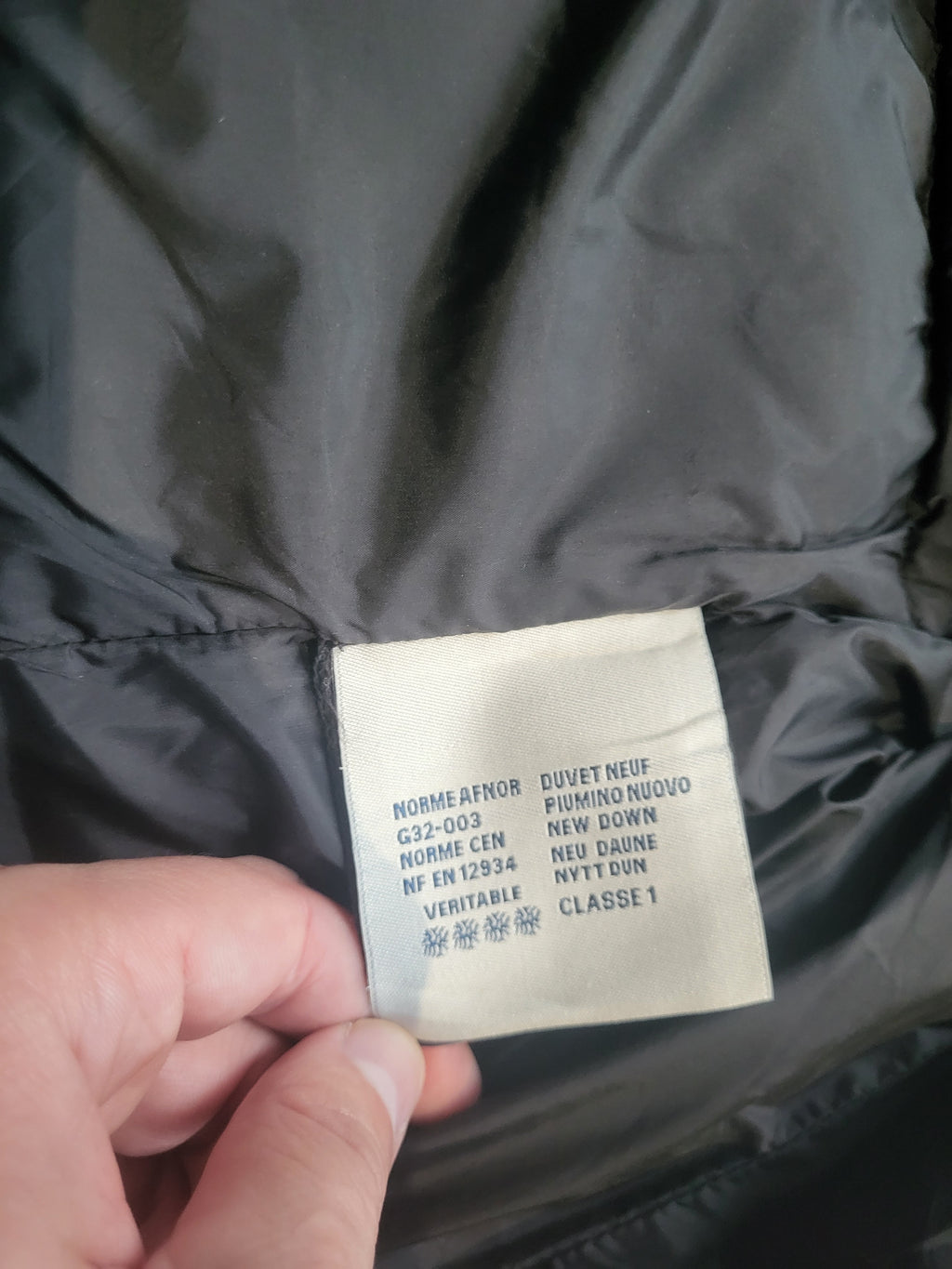 Doudoune Moncler Genevrier Khloe Femme – Taille 1 (S) – Noir – Duvet d'oie 90% – Luxe