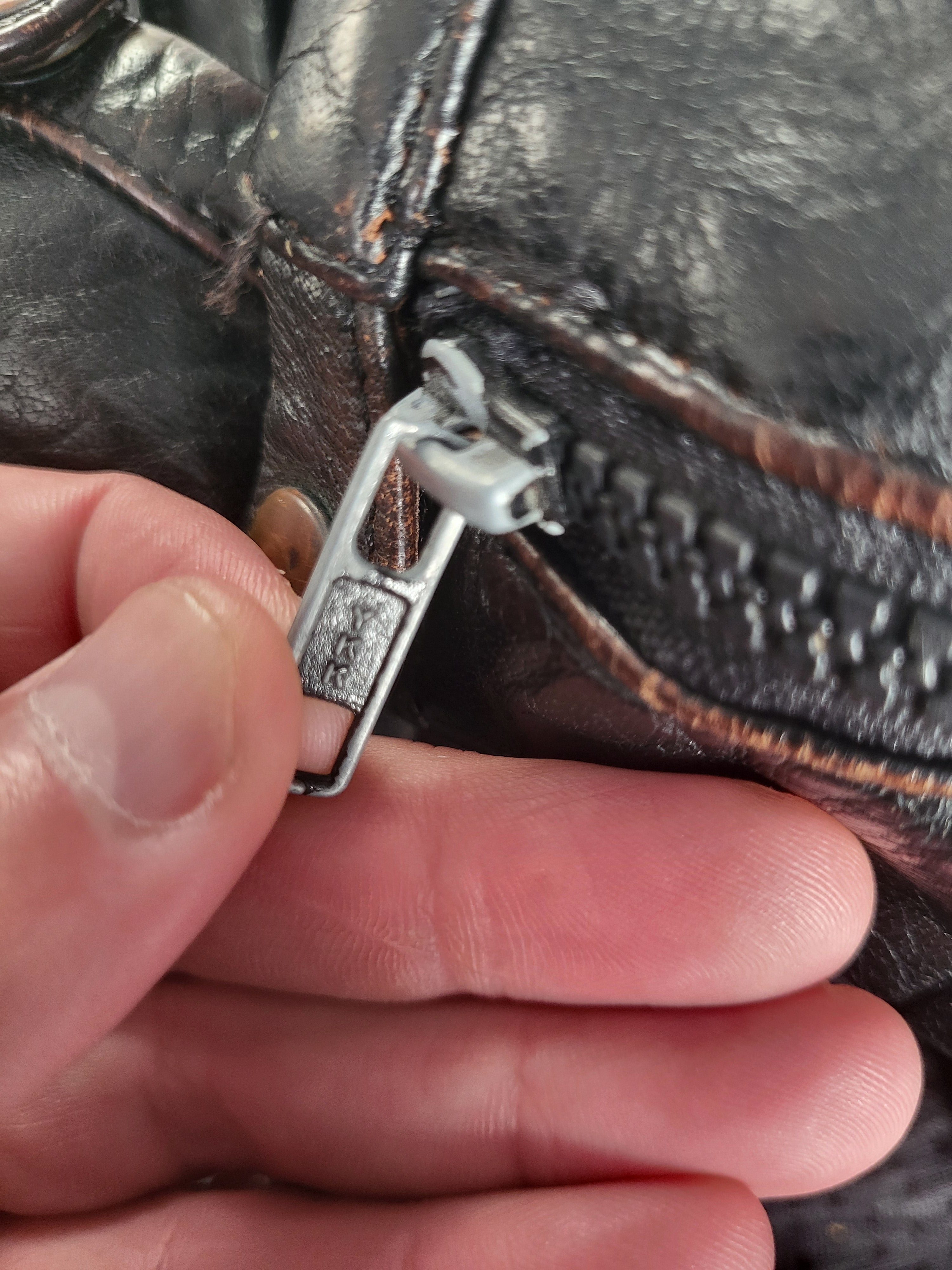 Blouson Cuir Chyston Cafe Racer Biker Homme Cuir Mouton Noir Vieilli L