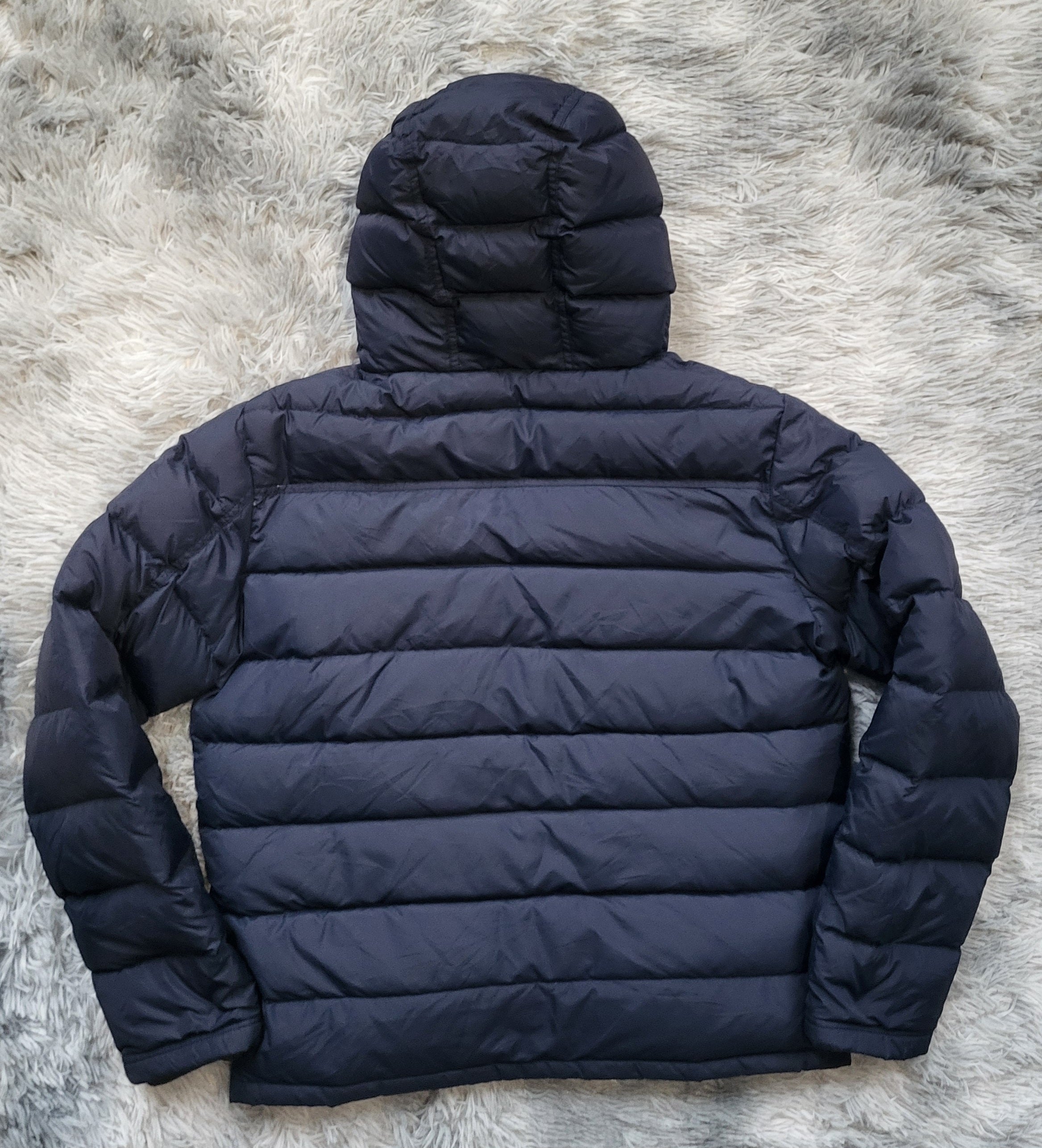 Doudoune Moncler Canut Giubbotto Homme – Taille 4 (L) – Bleu marine – Duvet 90% – Capuche – Luxe