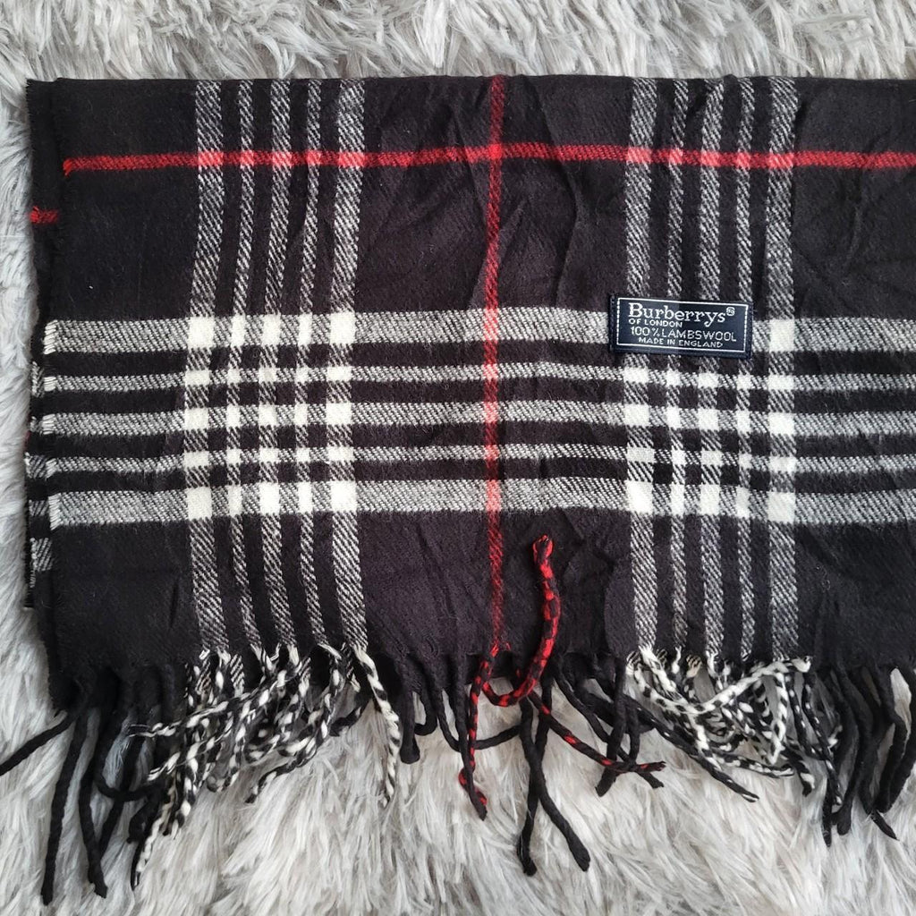 Magnifique écharpe Burberry vintage – 100 % laine d’agneau