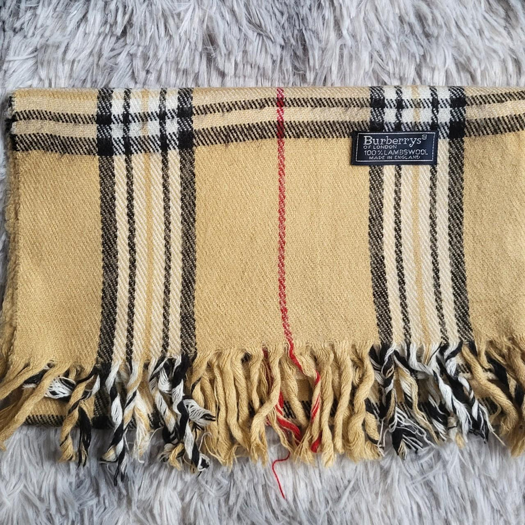 Écharpe Burberrys of London – Beige- Vintage Lambswool Nova Check