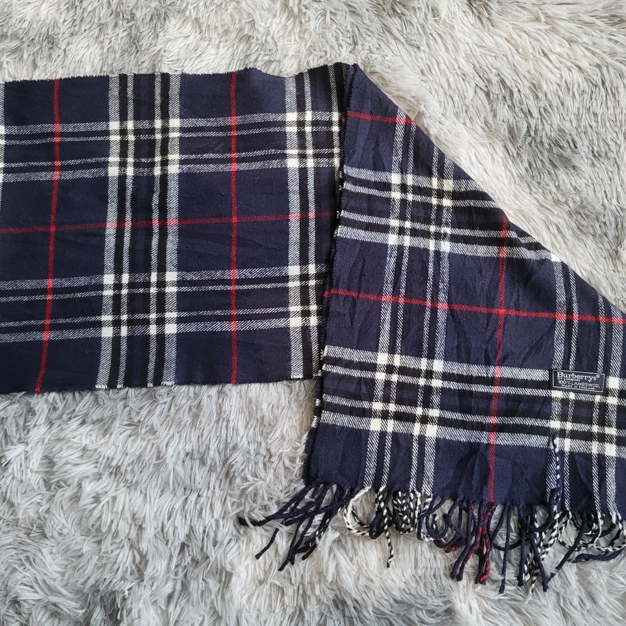 Écharpe Burberrys of London – Vintage Lambswool - noir et bleu marine