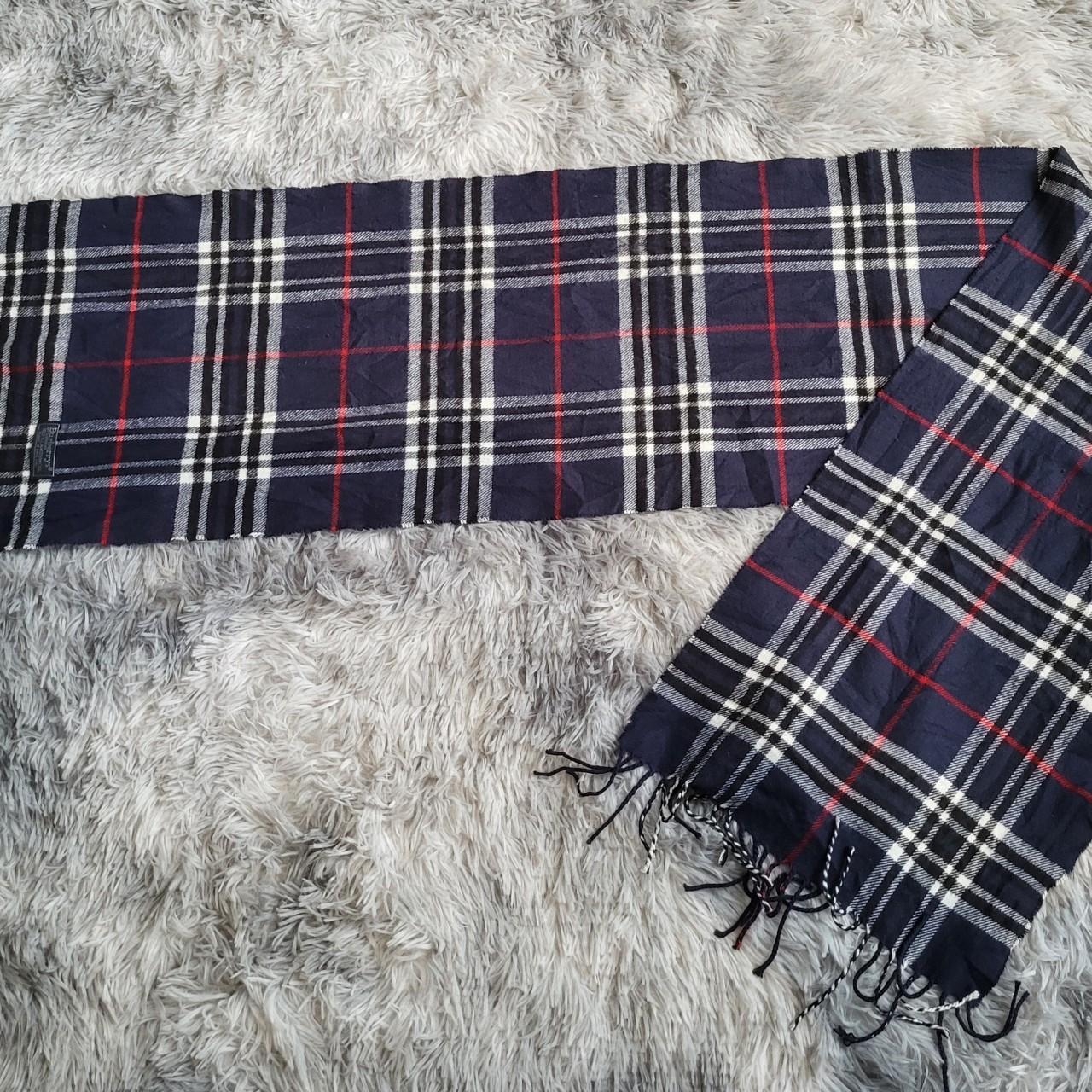 Écharpe Burberrys of London – Vintage Lambswool - noir et bleu marine