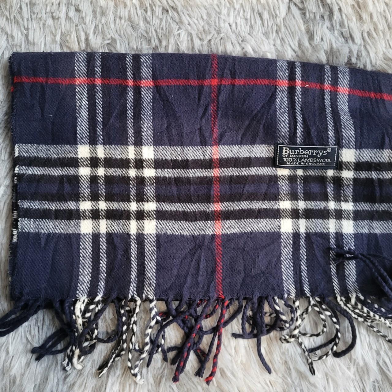 Écharpe Burberrys of London – Vintage Lambswool - noir et bleu marine