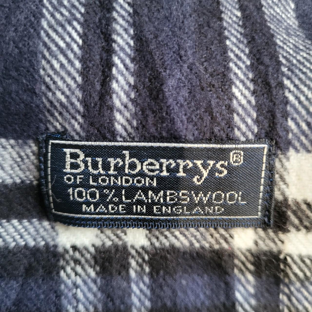 Écharpe Burberrys of London – Vintage Lambswool - noir et bleu marine