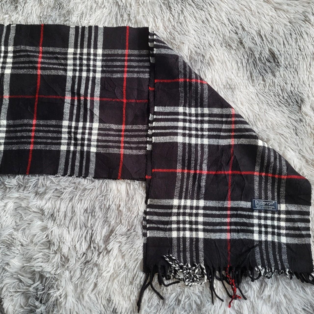 Magnifique écharpe Burberry vintage – 100 % laine d’agneau