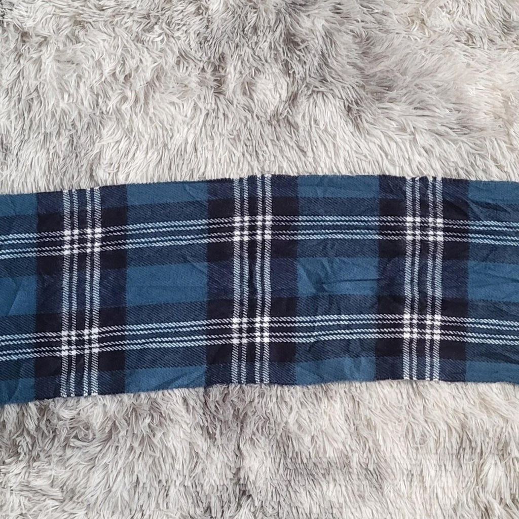 Écharpe Burberrys' Vintage – Lambswool – Motif Bleu