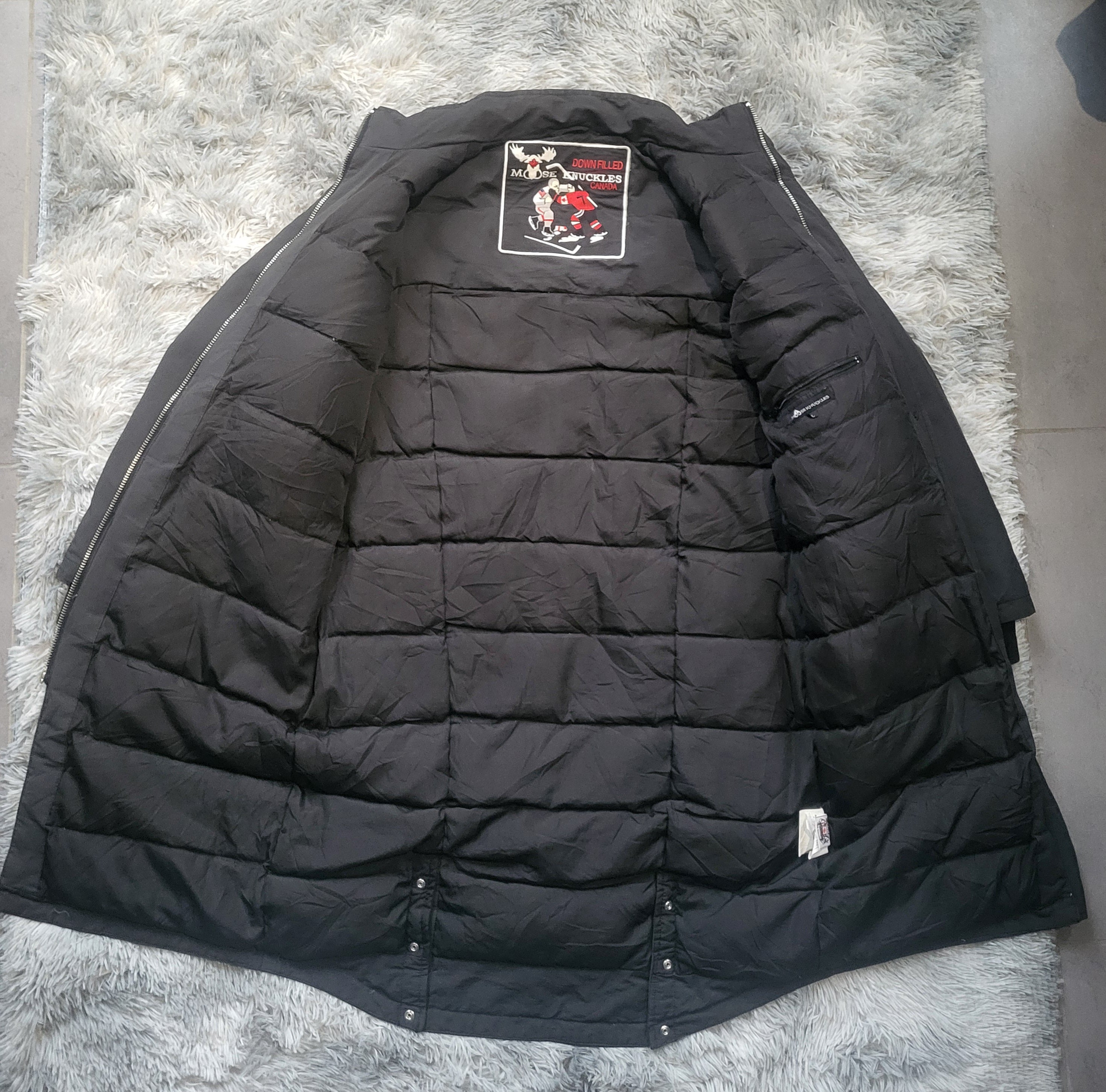 Parka Moose Knuckles Homme – Taille L – Noir – Duvet & Plumes – Haut de gamme