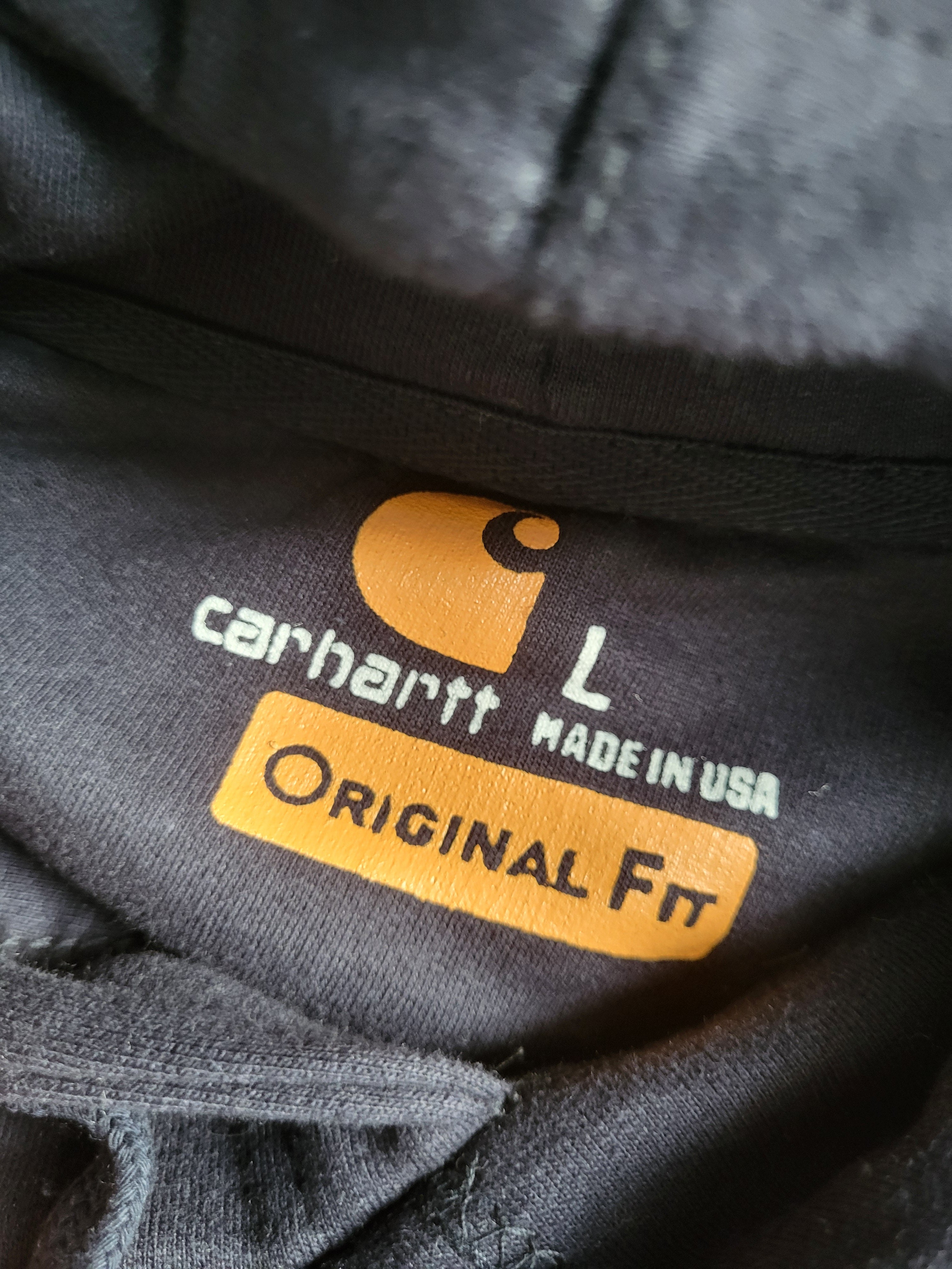 Sweat à Capuche Carhartt Rework [NEUF] – Doublé Thermique - Bleu Marine – Taille L – Made in USA
