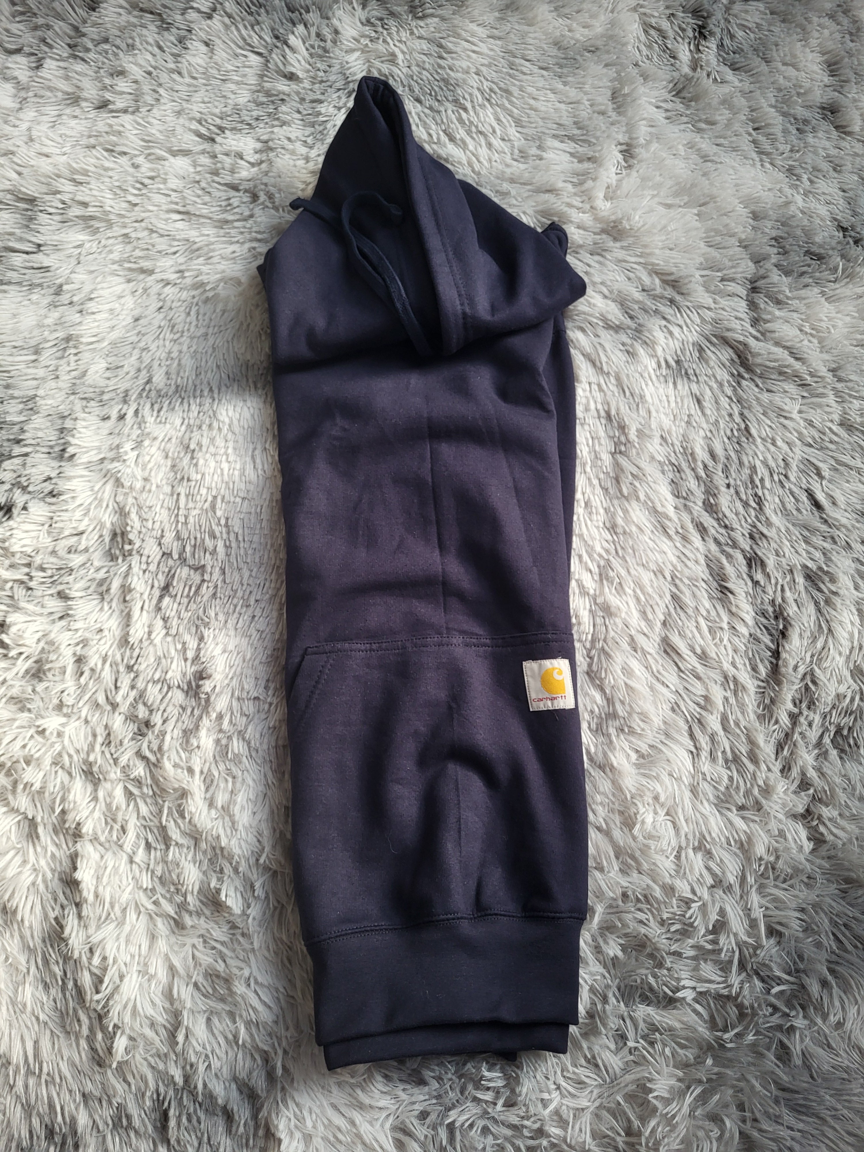 Sweat à Capuche Carhartt Rework [NEUF] – Doublé Thermique - Bleu Marine – Taille L – Made in USA