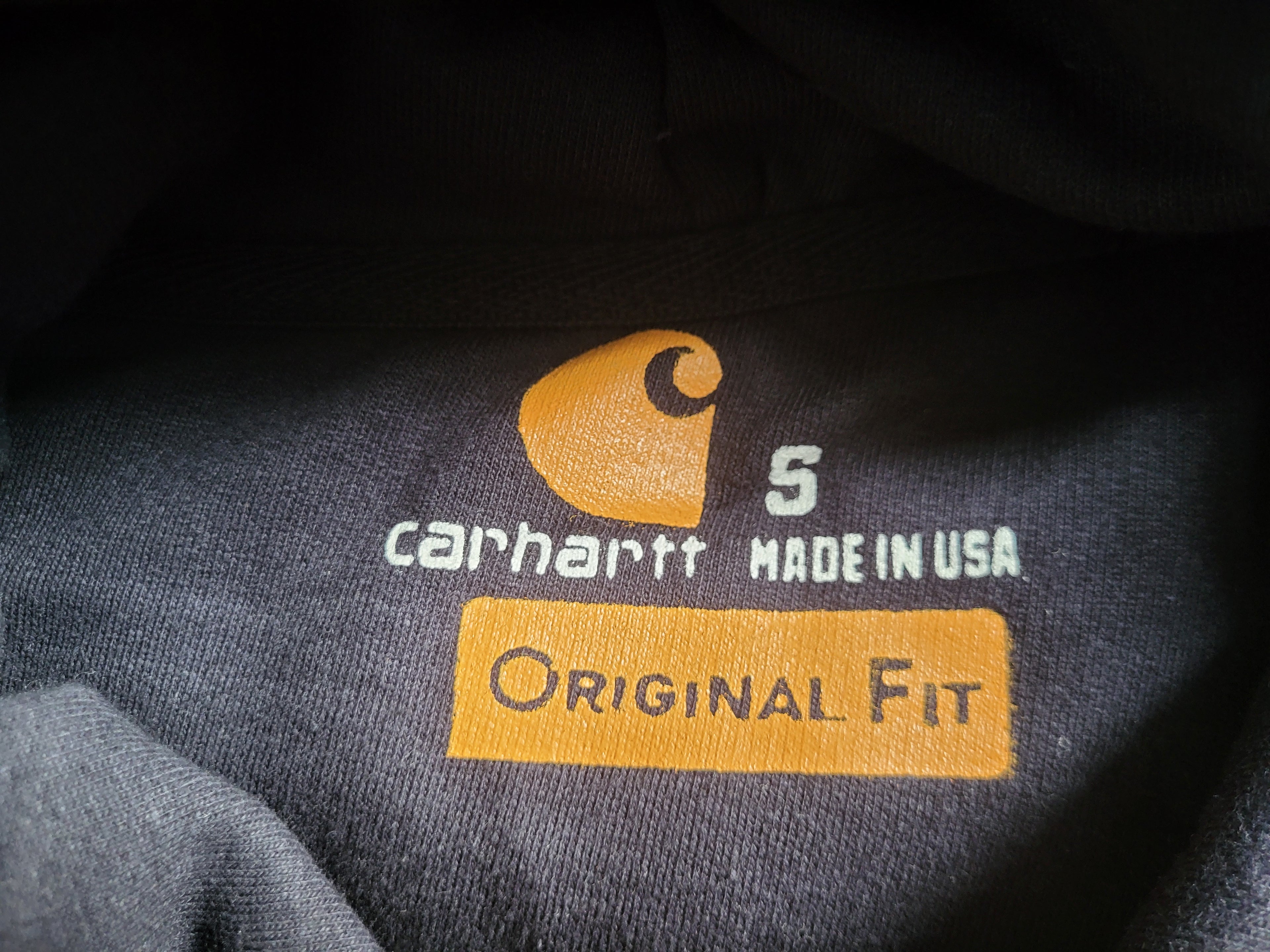 Sweat à Capuche Carhartt Rework Homme [NEUF] – Doublé Thermique - Bleu Marine – Taille S – Made in USA