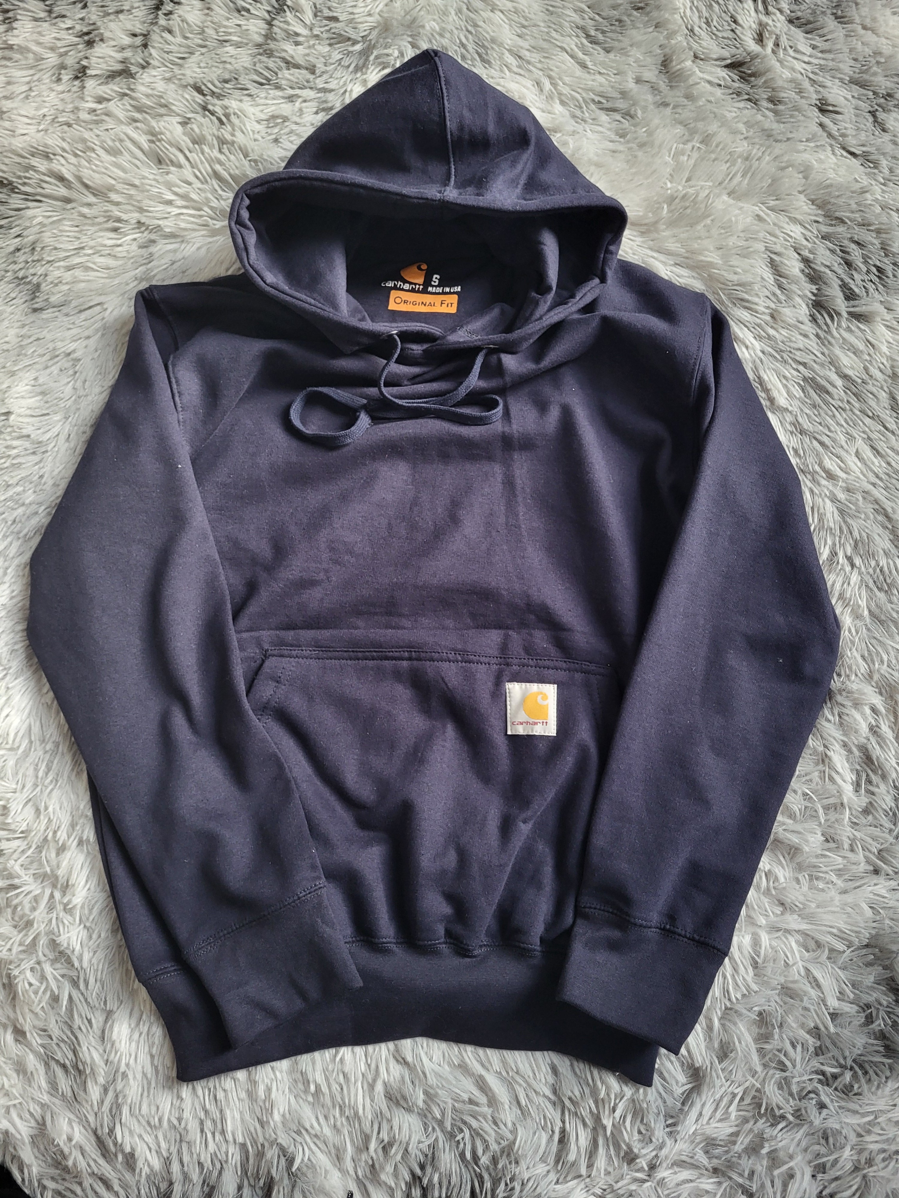 Sweat à Capuche Carhartt Rework Homme [NEUF] – Doublé Thermique - Bleu Marine – Taille S – Made in USA