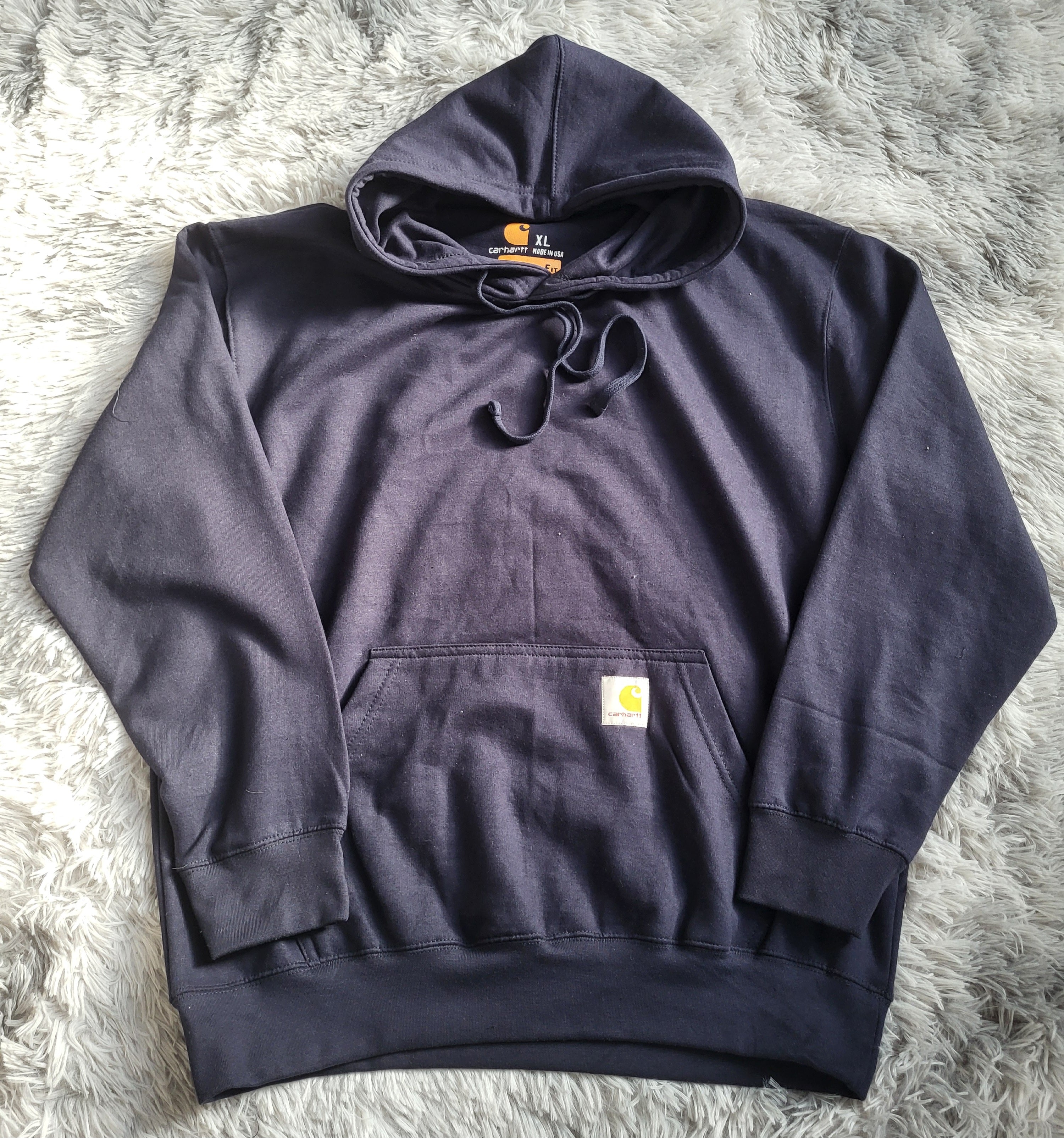Sweat à Capuche Carhartt Rework Homme [NEUF] – Doublé Thermique - Bleu Marine – Taille XL – Made in USA