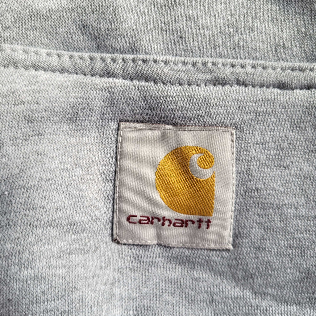 Sweat gris Carhartt, logo visible, taille L. Fripes Sélect
