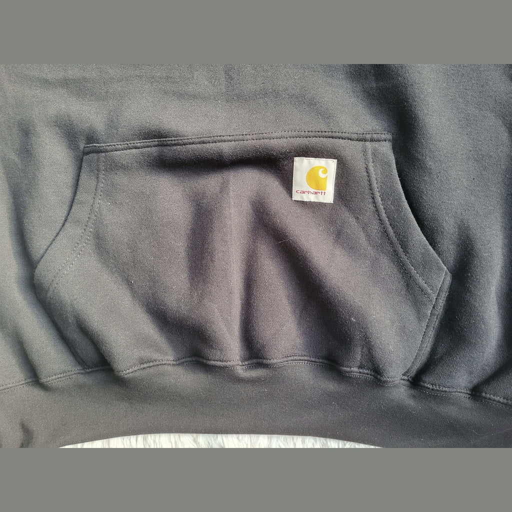 Sweat noir Carhartt taille XL, poche avant kangourou, Fripes Sélect