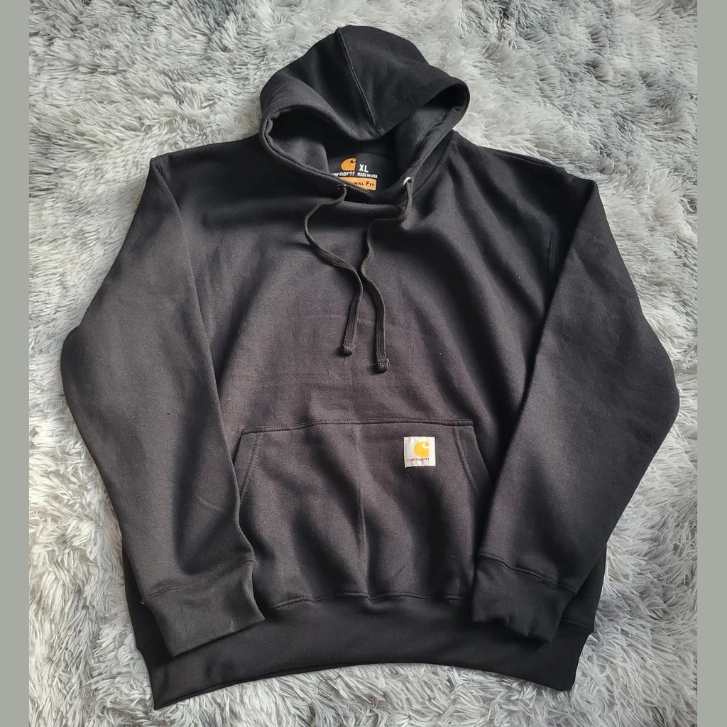 Sweat à Capuche Carhartt Rework – Doublé Thermique - Noir – Taille XL – Made in USA