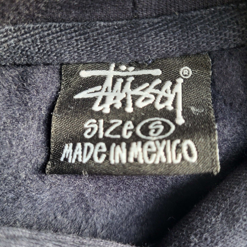 Sweat bleu Stussy taille S, étiquette visible, Fripes Sélect