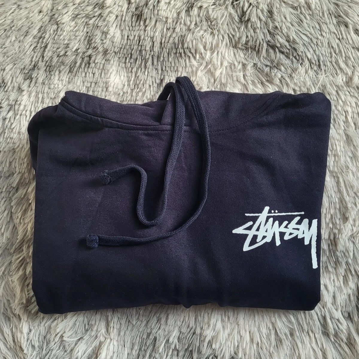 Hoodie Stüssy Rework Homme - Design Iconique - Taille S - Bleu