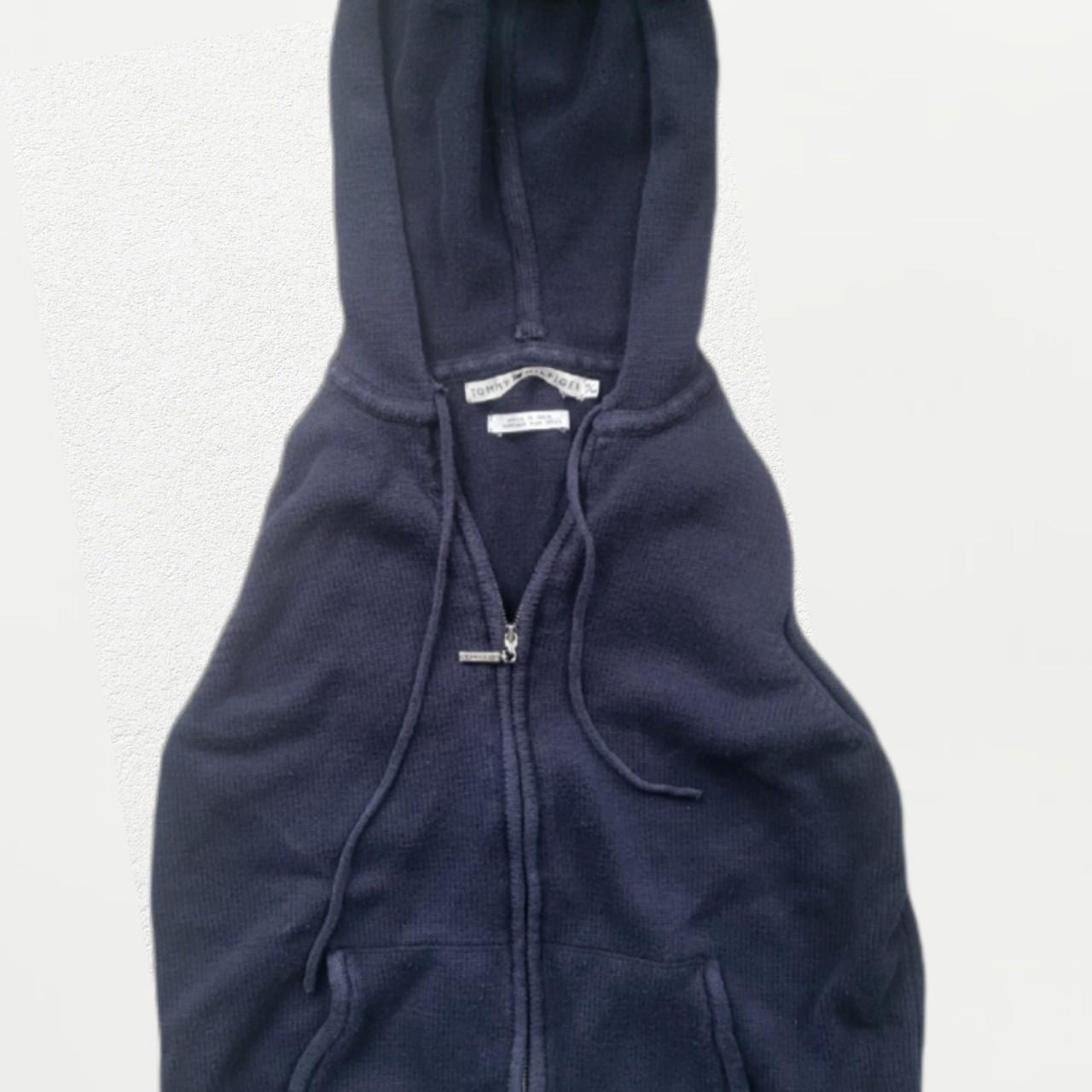 Gilet à capuche zippé sans manches - Tommy Hilfiger femme –  Taille M - Bleu marine - Vintage