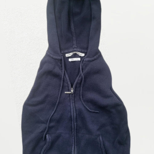 Gilet à capuche zippé sans manches - Tommy Hilfiger femme –  Taille M - Bleu marine - Vintage