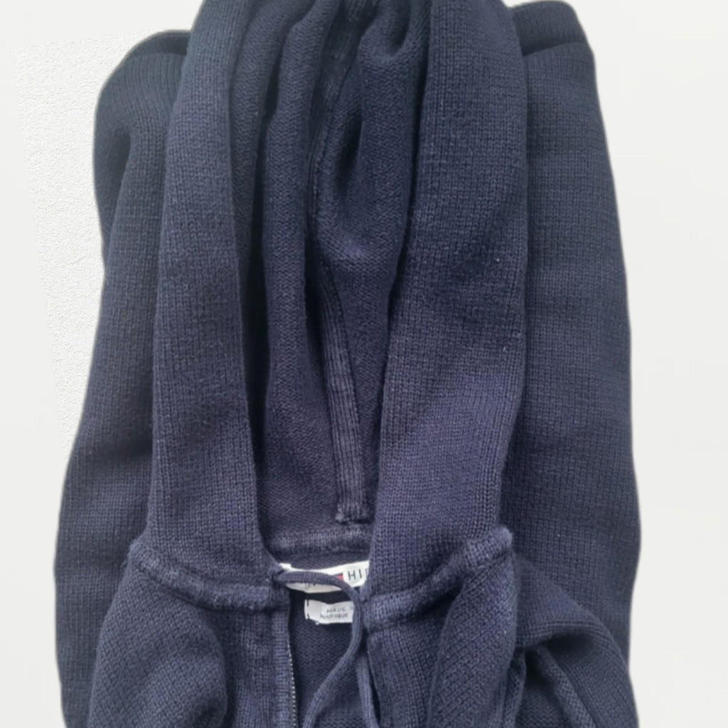 Gilet à capuche zippé sans manches - Tommy Hilfiger femme –  Taille M - Bleu marine - Vintage