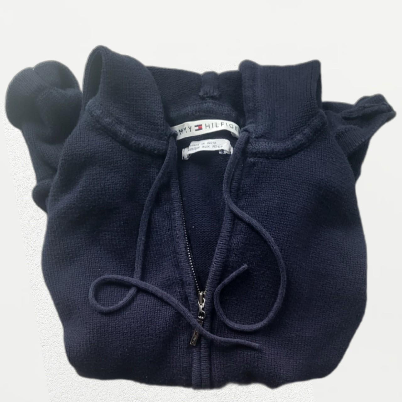 Gilet à capuche zippé sans manches - Tommy Hilfiger femme –  Taille M - Bleu marine - Vintage