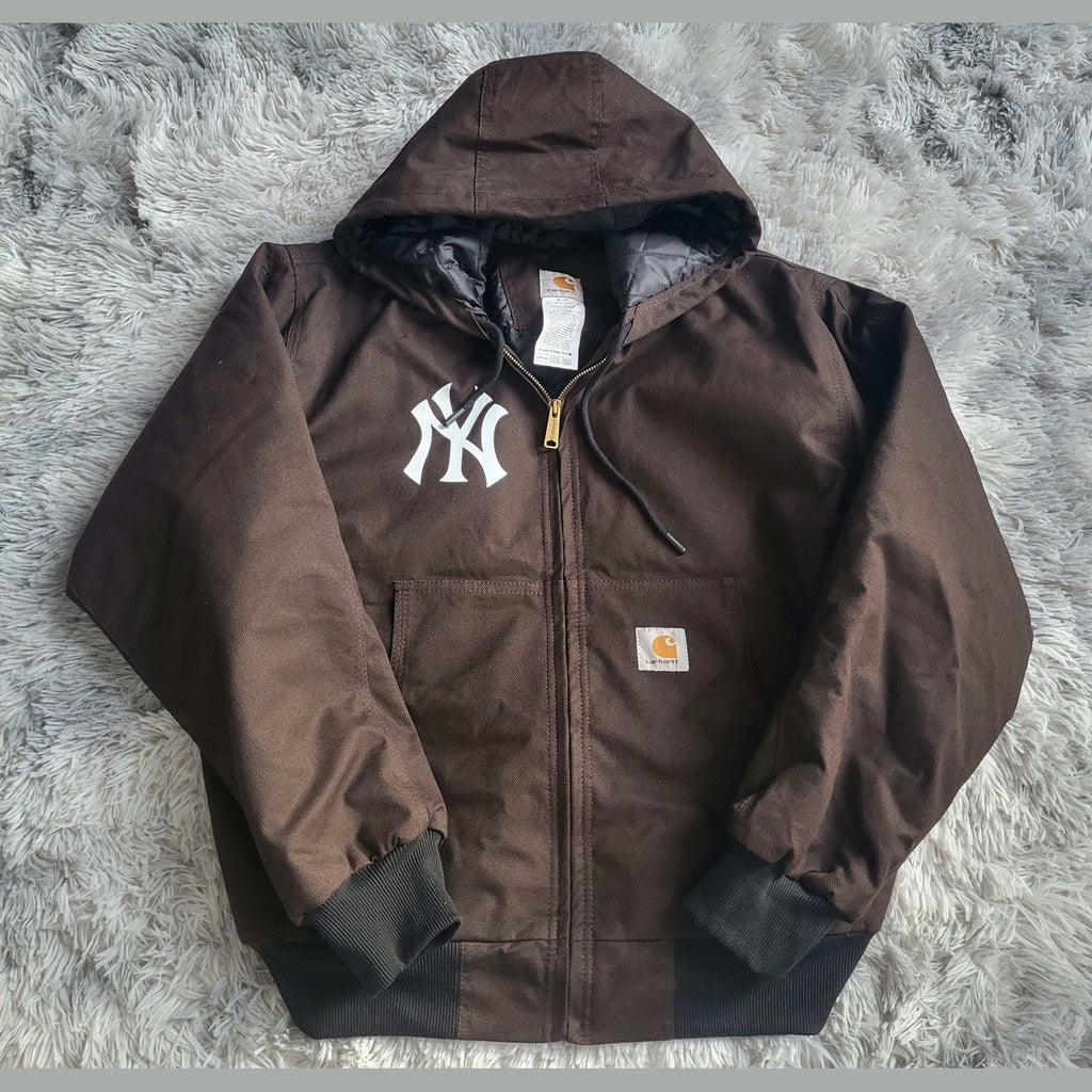 Veste Carhartt Active Jacket Rework Homme - NY Yankees Edition - Taille XL - Made in USA 