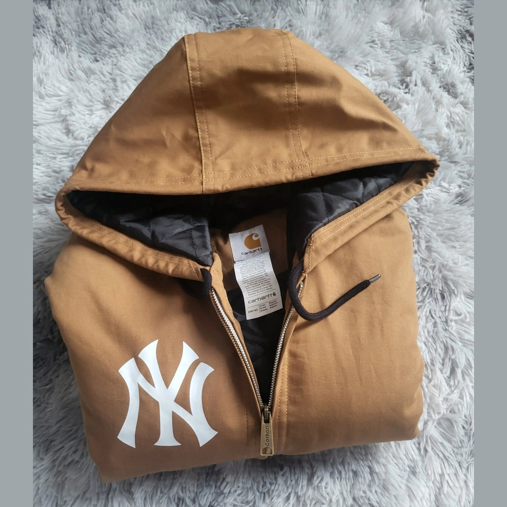Veste Carhartt Active Jacket Rework Homme - NY Yankees Edition - Taille L  - Made in USA 