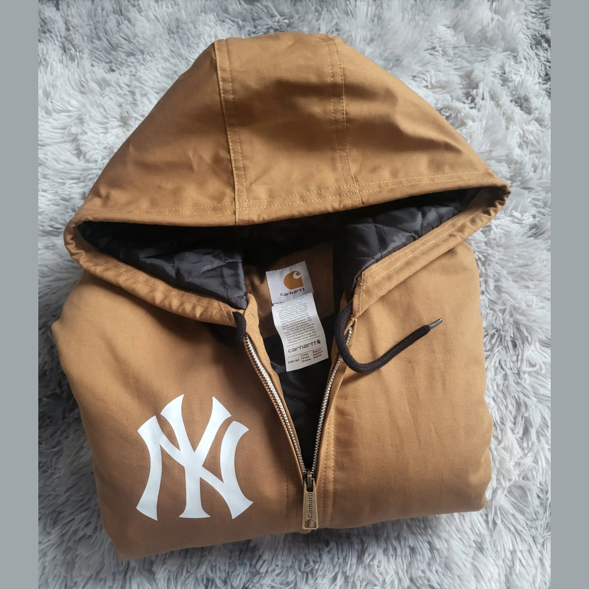 Veste Carhartt Active Jacket Rework Homme - NY Yankees Edition - Taille L  - Made in USA 