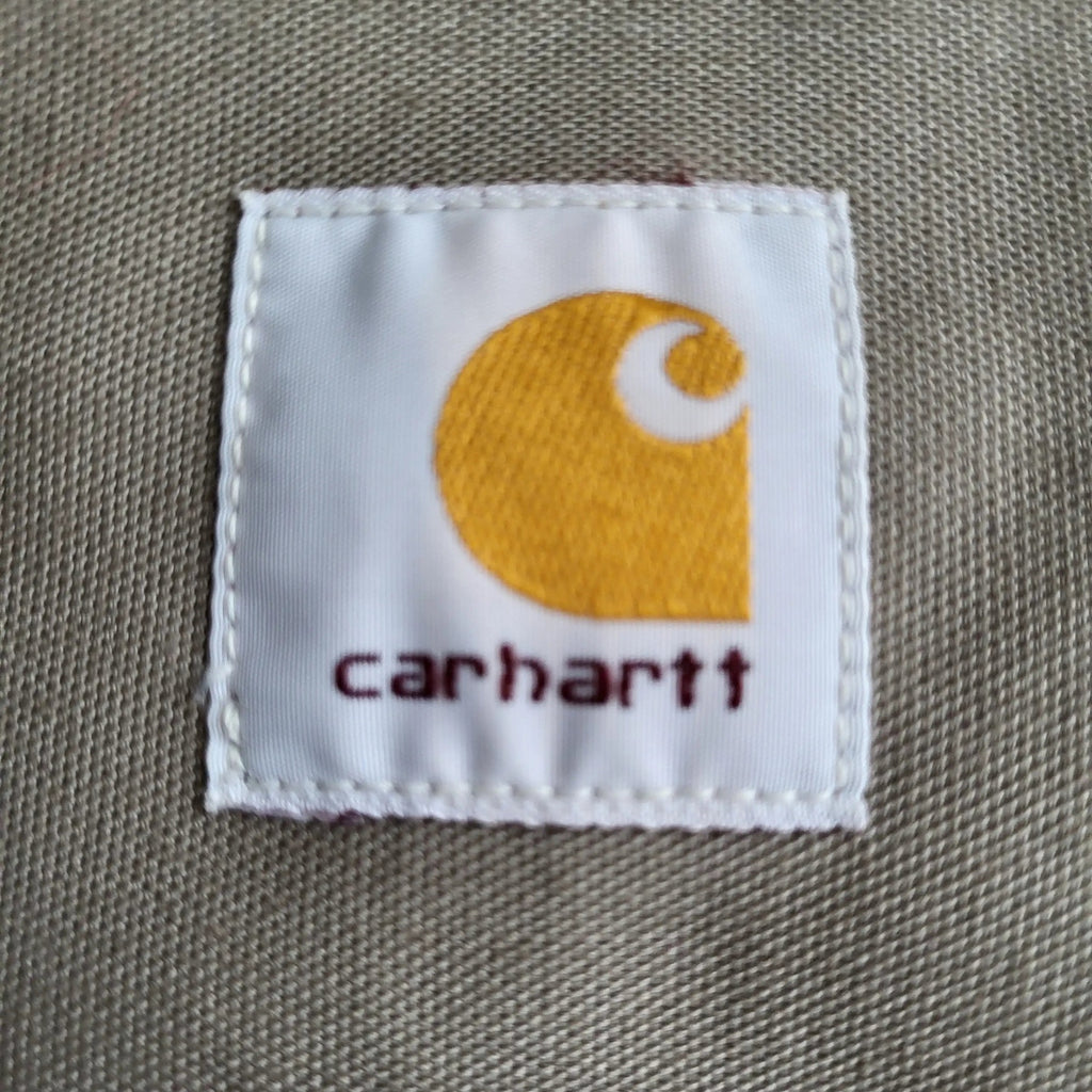 Veste Carhartt beige taille M, logo visible, vêtement vintage. Fripes Sélect