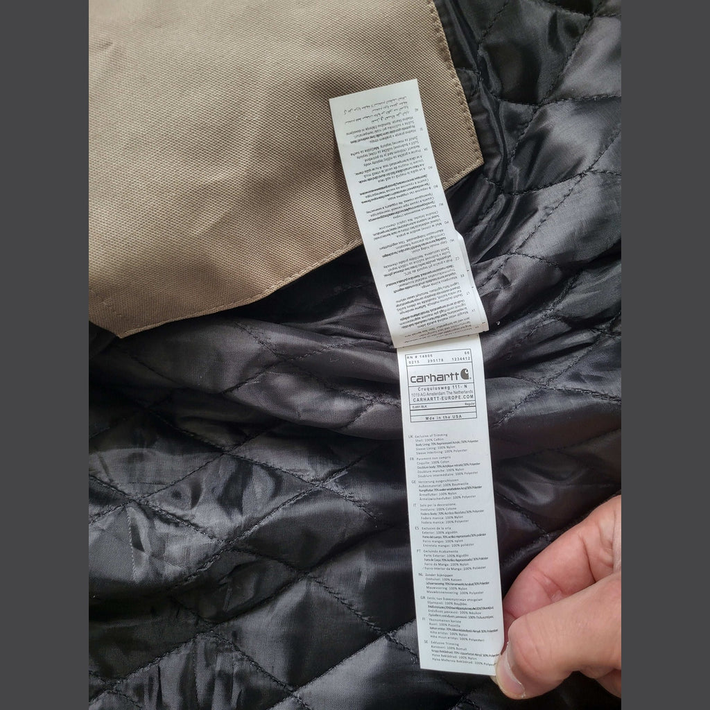 Veste Carhartt beige taille M, étiquette visible, Fripes Sélect