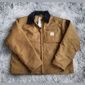 Veste Carhartt marron taille XL avec col noir, vue de face. Fripes Sélect