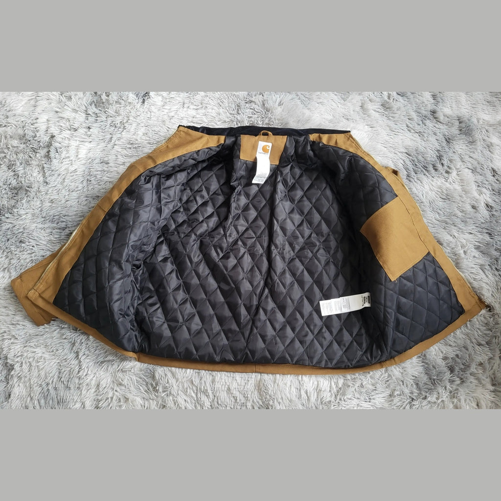 Veste Carhartt marron, intérieur matelassé, taille XL. Fripes Sélect