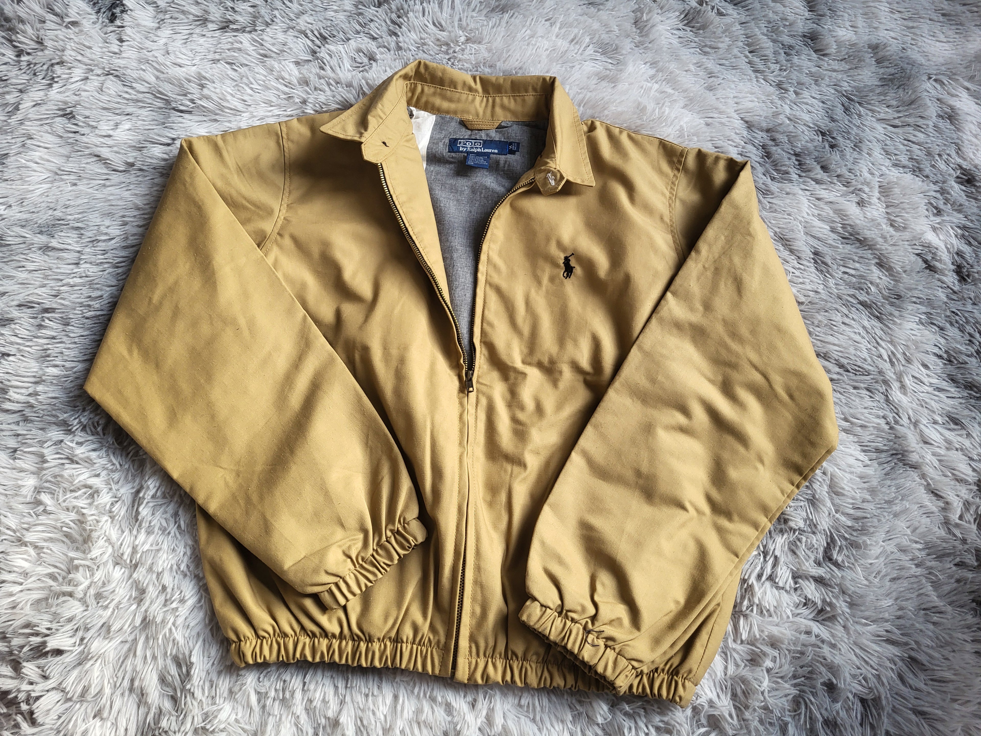 Veste Harrington Polo Ralph Lauren Homme - Beige Sablé- Coton Premium - Taille M - Neuf