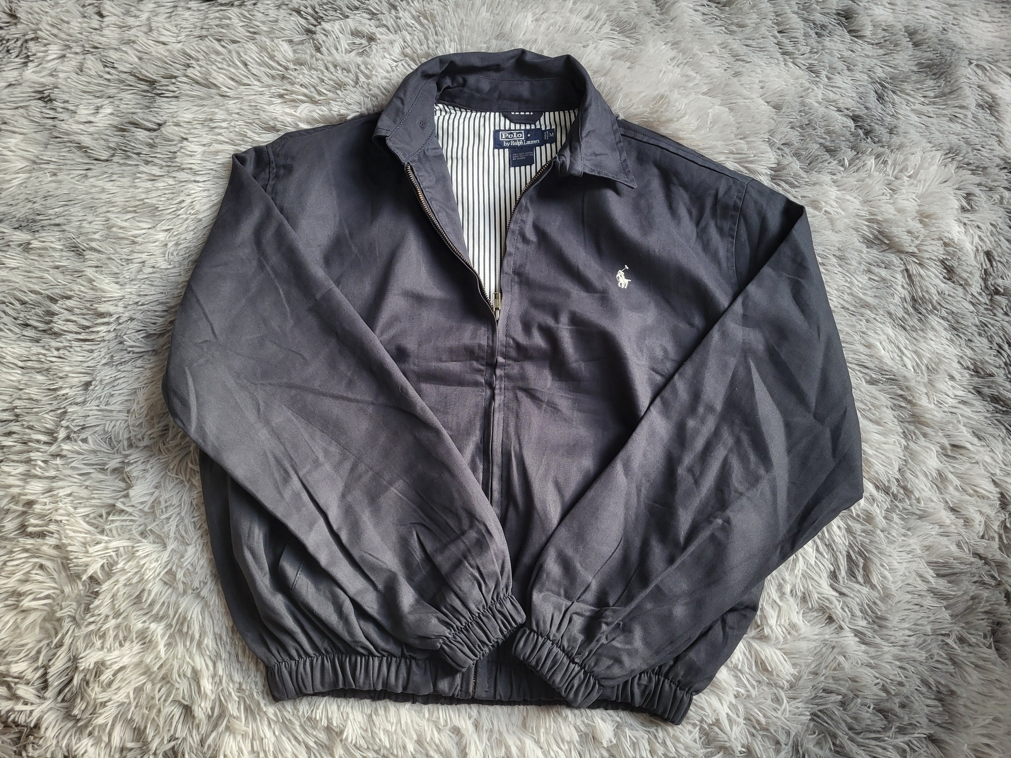 Veste Harrington Polo Ralph Lauren Homme - Bleu marine foncé - Coton Premium - Taille M - Neuf