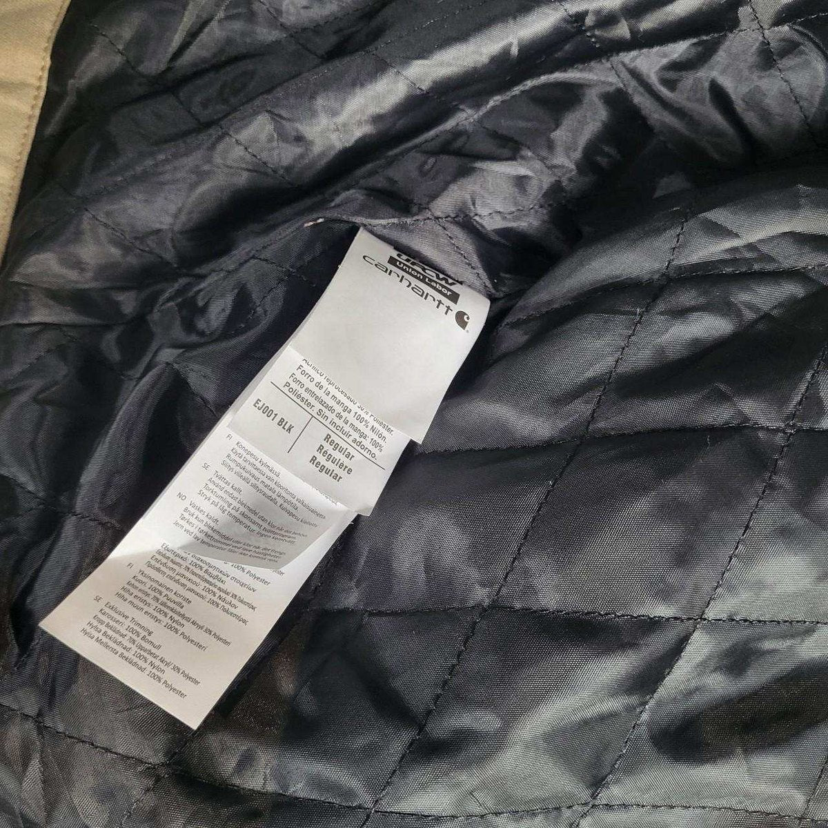 Veste Carhartt, beige, taille M, étiquette visible, Fripes Sélect