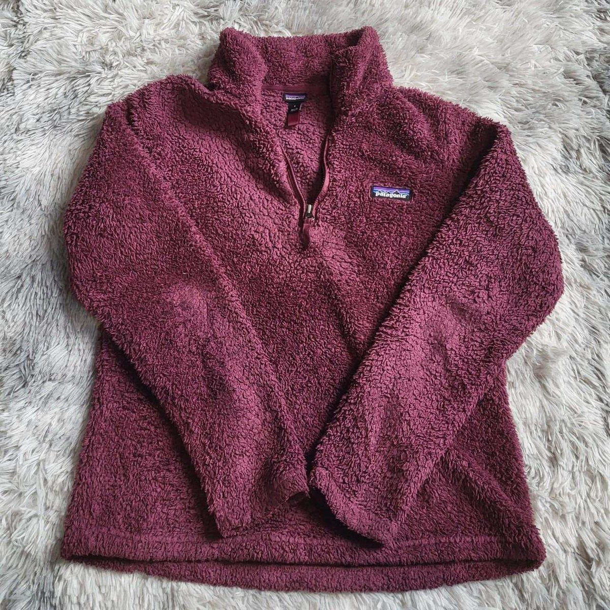 Patagonia Los Gatos 1/4 Zip Femme - Taille S – Bordeaux/Prune - Vintage Outdoor