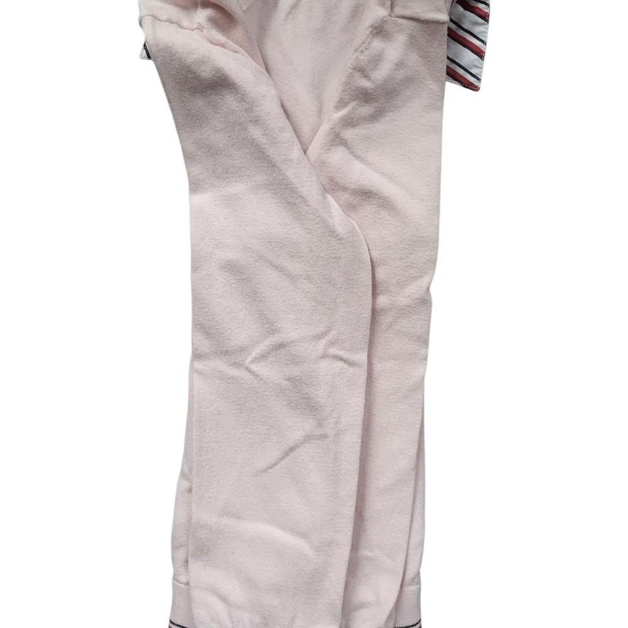 Pull femme Tommy Hilfiger, col V rose pâle, style chemise - Vintage