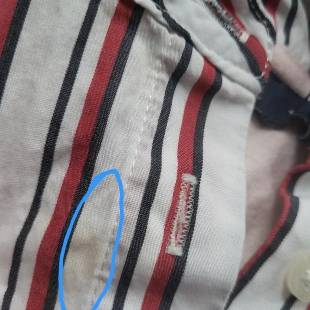 Pull femme Tommy Hilfiger, col V rose pâle, style chemise - Vintage