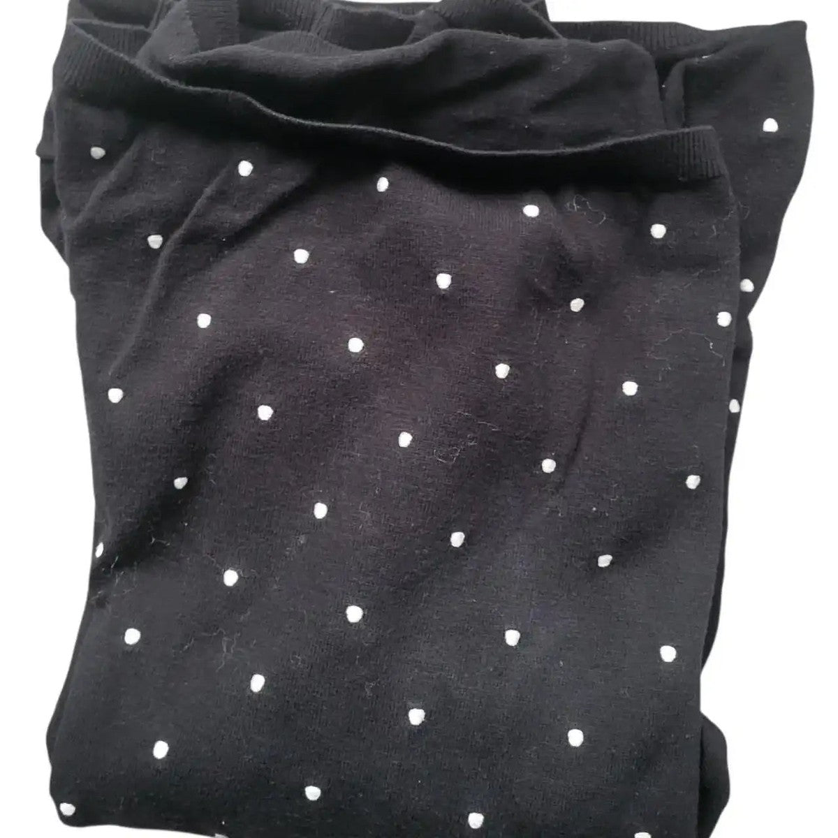 Pull noir à pois blancs Tommy Hilfiger, taille femme, Fripes Sélect