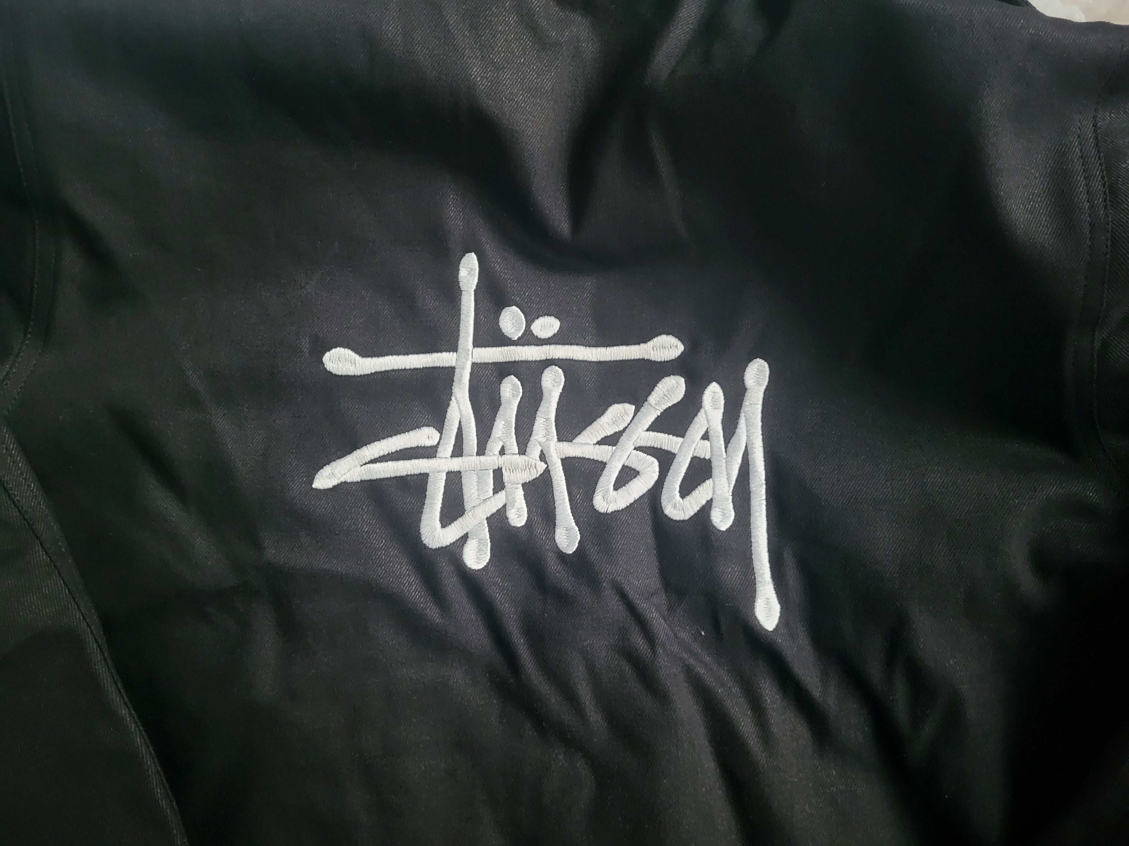 Veste Stüssy Canvas Noire - Double Logo Brodé - Taille M - Neuf