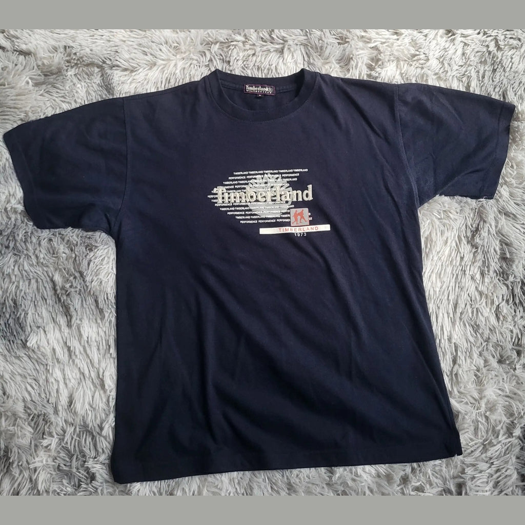 T-shirt Vintage Timberland Weathergear 1973 Heritage – Bleu Marine – Taille M 