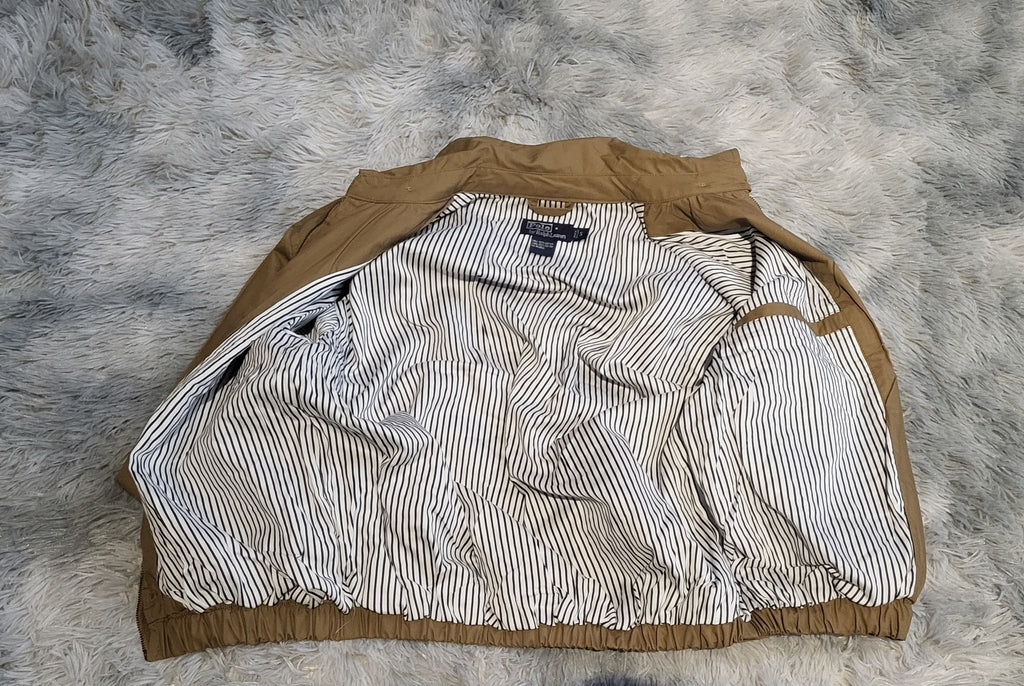 Veste Harrington Polo Ralph Lauren Homme - Beige - Coton Premium - Taille S - Neuf